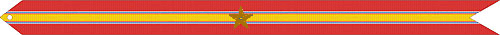 NATIONAL DEFENSE SERVICE STREAMER WITH ONE BRONZE STAR